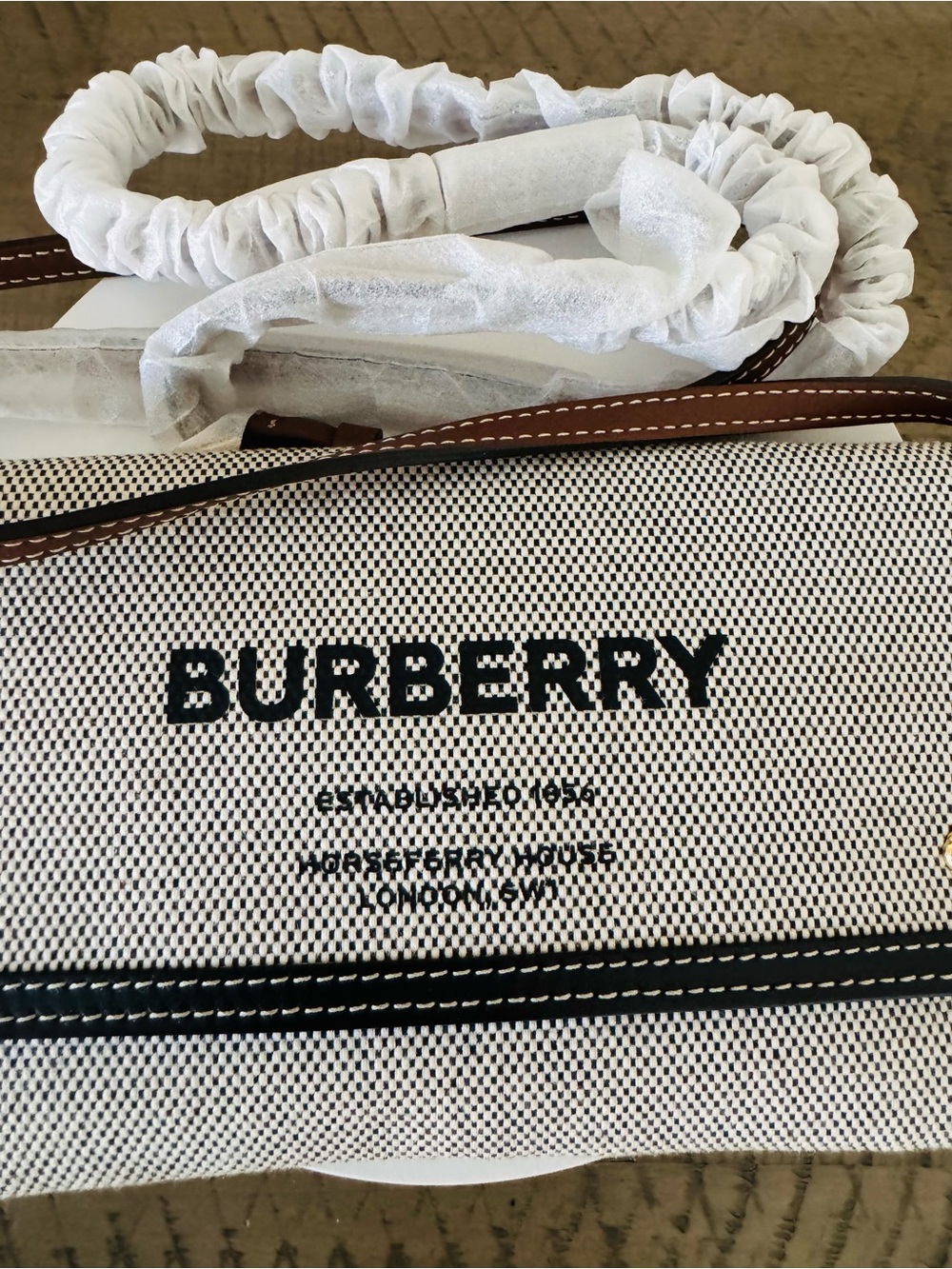 Burberry Horseferry Canvas Letter Crossbody - Picture 6 of 16